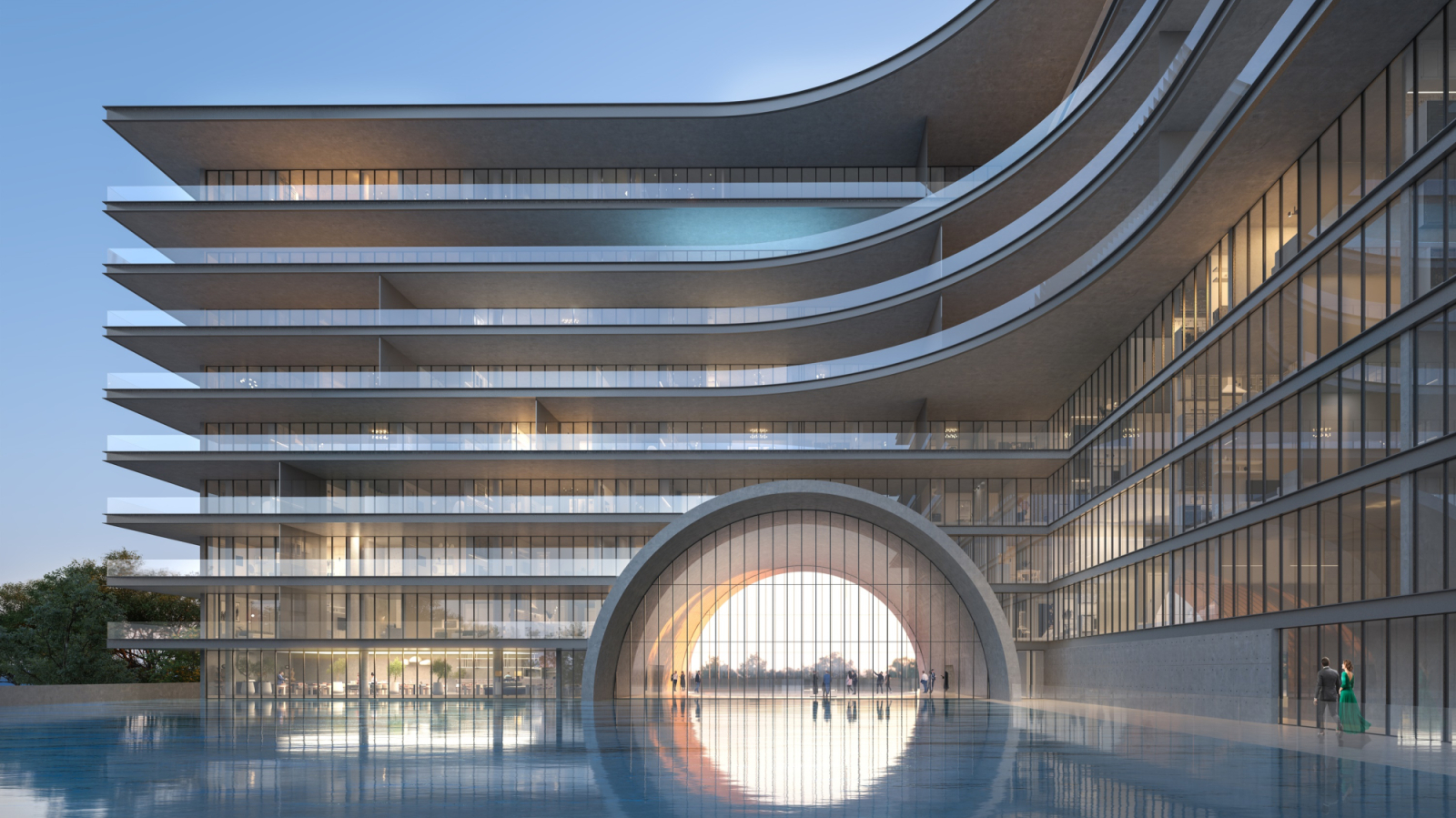 Close up of arch view of Armani Beach Residences at Palm Jumeirah