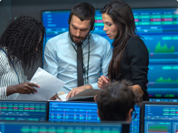 People around computers