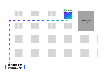 Map to the Dynatrace booth #1120