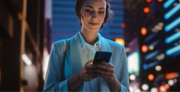 Woman looking at phone