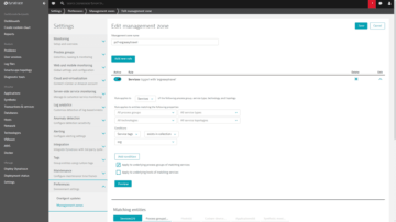 Dynamic management zone for Pivotal cloud foundry services.