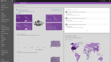 Mobile RUM crash analytics Dynatrace screenshot