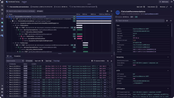 Screenshot: Observability dashboard