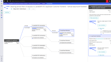 Service flow Dynatrace screenshot