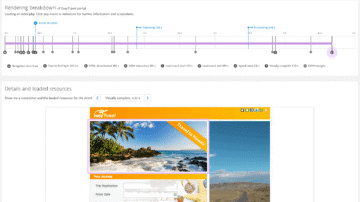 Single Page App (SPA) visually complete Dynatrace screenshot
