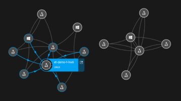 Smartscape host connection visualization.