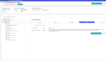 Distributed traces are extended with code-level execution